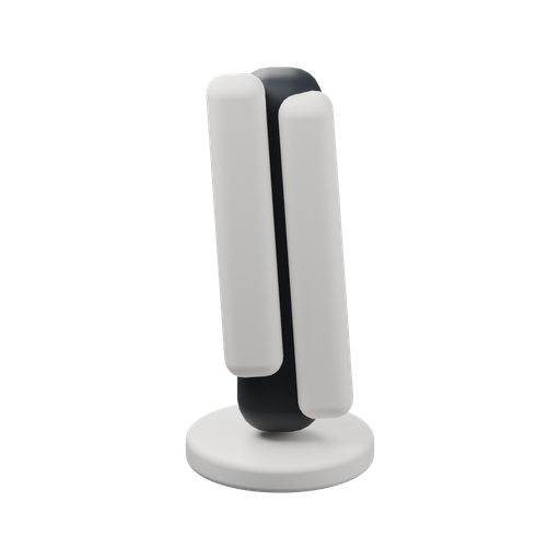 Vey, a tall character with a split porcelain mask
